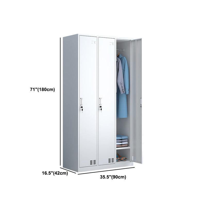 Eigentijdse garderobe metalen witte kleur garderobe kast voor slaapkamer