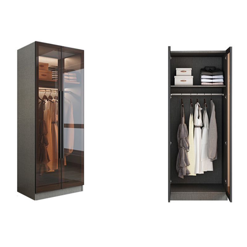 Hedendaagse stijl garderobe grijze kleur houten garderobe kast met planken