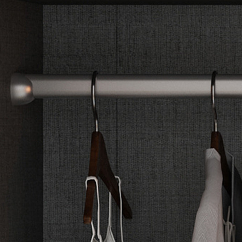 Hedendaagse stijl garderobe grijze kleur houten garderobe kast met planken