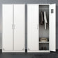 Contemporary Style Steel Wardrobe White Colour Wardrobe Closet with Lock