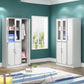 Contemporary Style Steel Wardrobe White Colour Wardrobe Closet with Lock