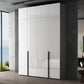 Contemporary Style Wood Wardrobe White Colour Soft Close Door Wardrobe Closet for Home