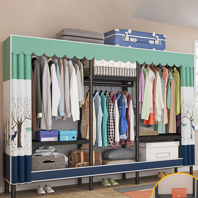 Contemporary Style Wardrobe 1 Door Steel Wardrobe Closet for Home