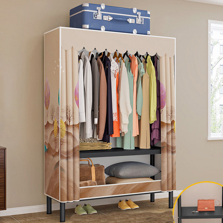 Contemporary Style Wardrobe 1 Door Steel Wardrobe Closet for Home