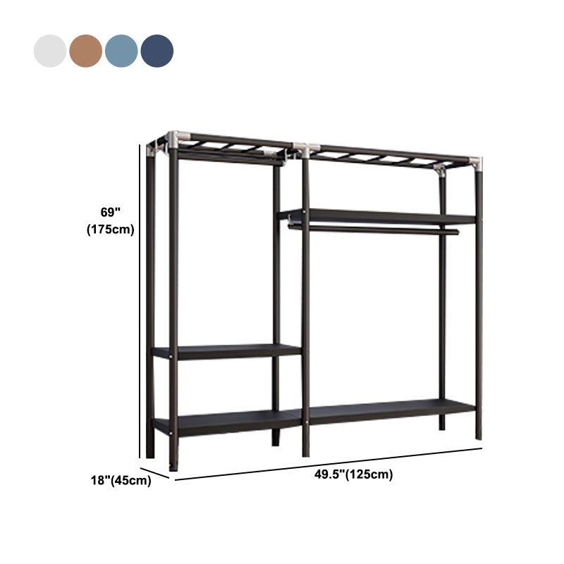 Contemporary Style Wardrobe 1 Door Steel Wardrobe Closet for Home