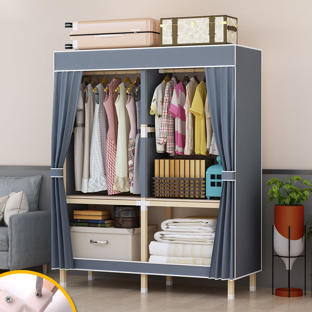 Hedendaagse stijl Solid Wood Garderobe 1-Drawer Garderobe Closet voor thuis