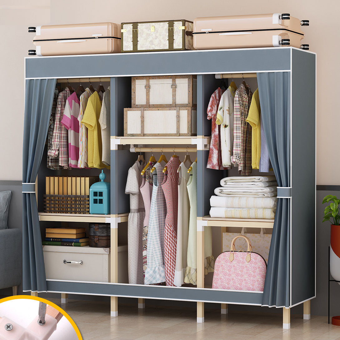 Hedendaagse stijl Solid Wood Garderobe 1-Drawer Garderobe Closet voor thuis