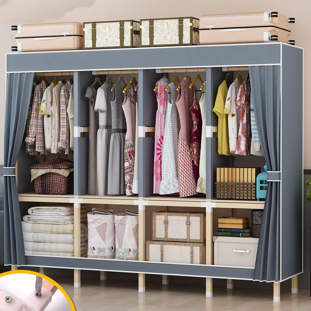 Hedendaagse stijl Solid Wood Garderobe 1-Drawer Garderobe Closet voor thuis
