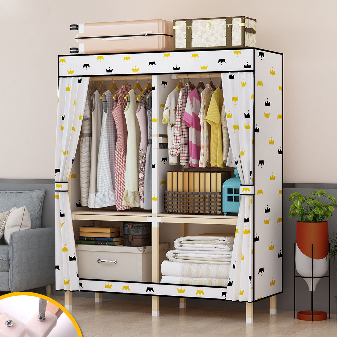 Hedendaagse stijl Solid Wood Garderobe 1-Drawer Garderobe Closet voor thuis