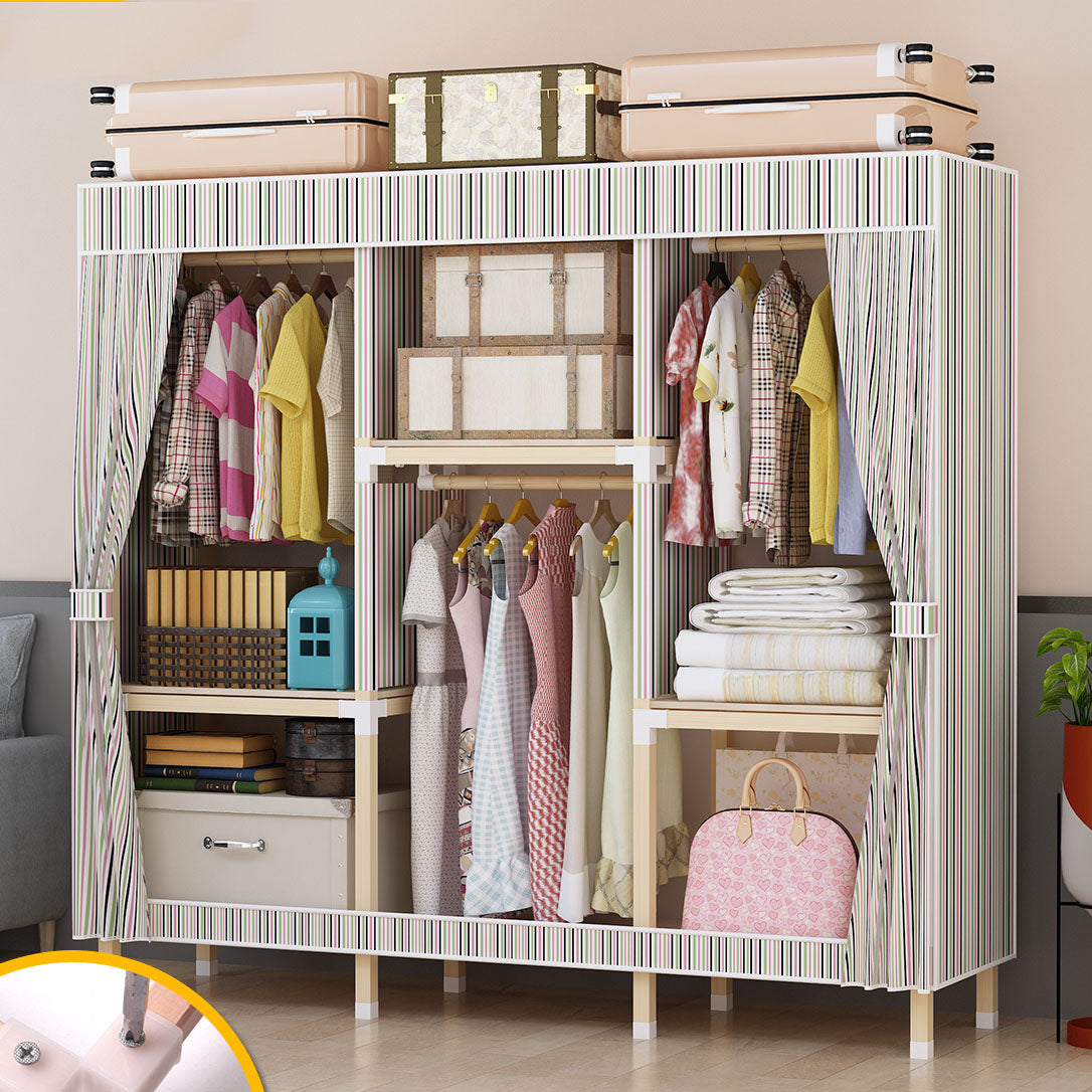 Hedendaagse stijl Solid Wood Garderobe 1-Drawer Garderobe Closet voor thuis