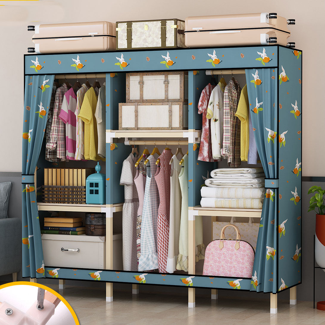 Hedendaagse stijl Solid Wood Garderobe 1-Drawer Garderobe Closet voor thuis