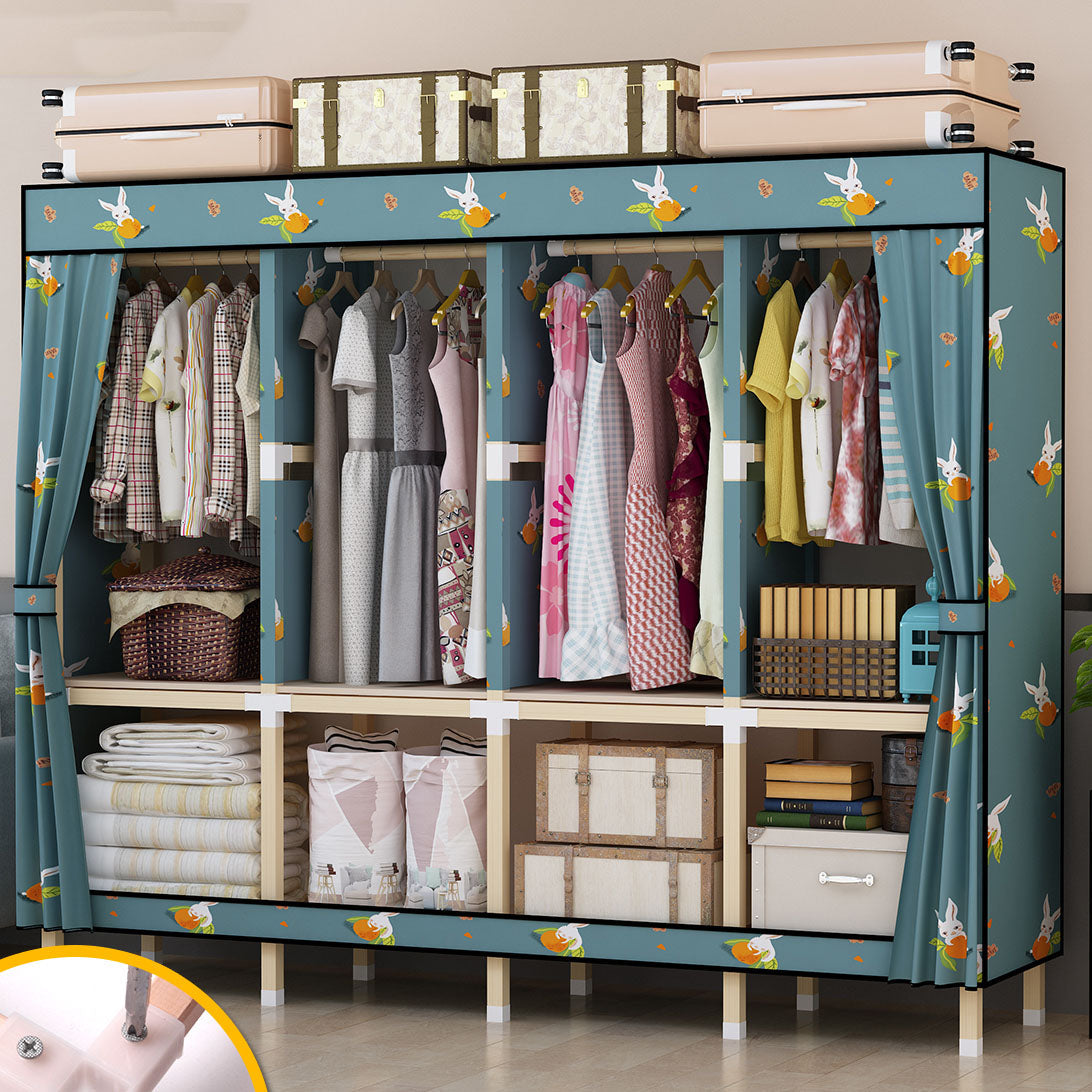 Hedendaagse stijl Solid Wood Garderobe 1-Drawer Garderobe Closet voor thuis