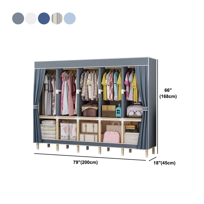 Hedendaagse stijl Solid Wood Garderobe 1-Drawer Garderobe Closet voor thuis