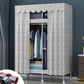 Contemporary Style Steel Wardrobe 2 Shelves Wardrobe Closet for Home