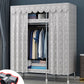 Contemporary Style Steel Wardrobe 2 Shelves Wardrobe Closet for Home