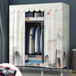Contemporary Style Steel Wardrobe 2 Shelves Wardrobe Closet for Home