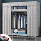 Contemporary Style Steel Wardrobe 2 Shelves Wardrobe Closet for Home