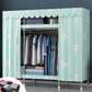 Contemporary Style Steel Wardrobe 2 Shelves Wardrobe Closet for Home