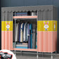 Contemporary Style Steel Wardrobe 2 Shelves Wardrobe Closet for Home