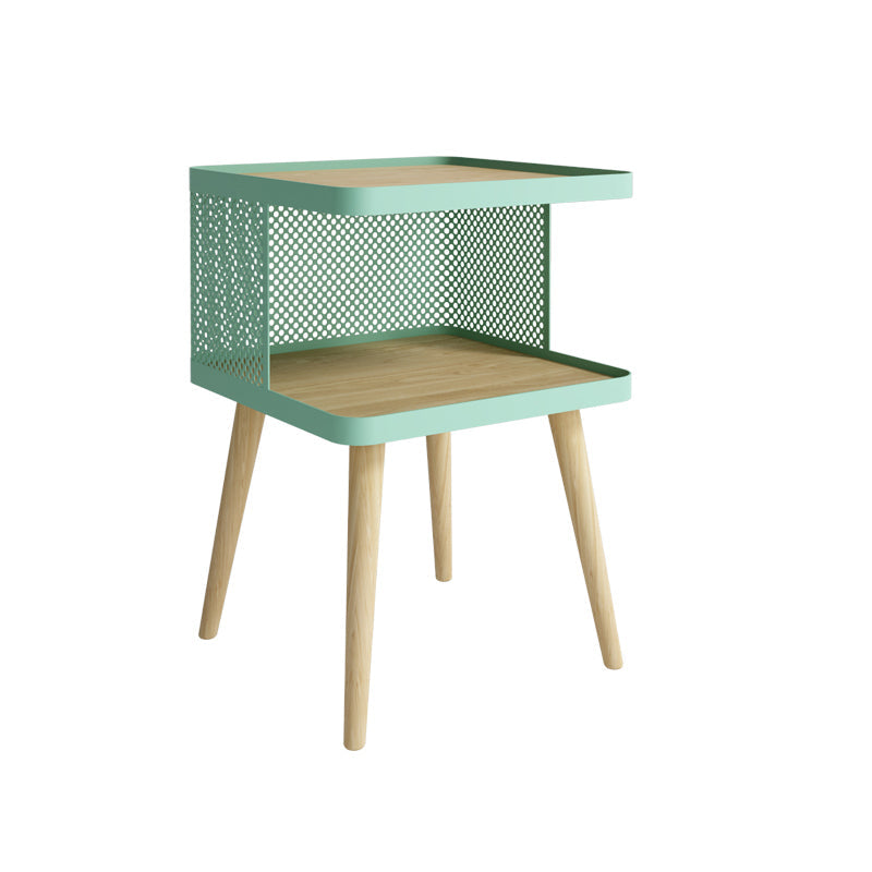 20 "H Accent Table table de nuit en bois perlé et table de nuit en métal étagère inférieure