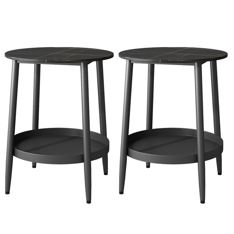 Cabinete de cabecera de 19.7 "H Piedra y mesita de noche con estante