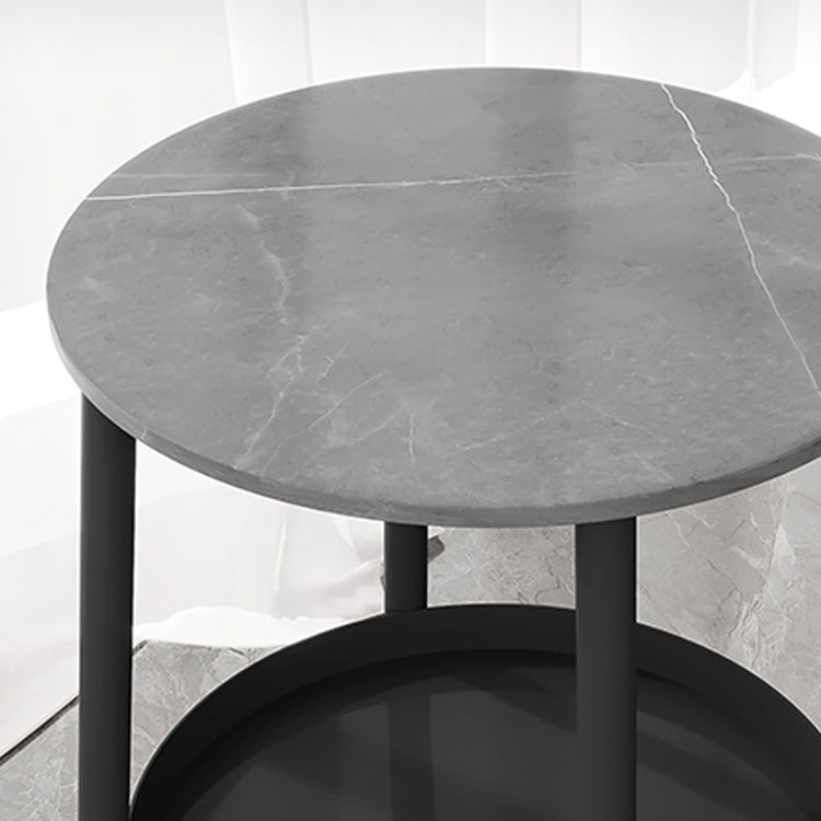 Cabinete de cabecera de 19.7 "H Piedra y mesita de noche con estante