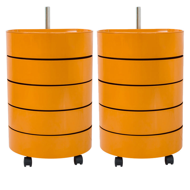 Tavolo da notte di plastica scandinava da 15 "a 4-scaffali larghi