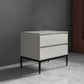 Drawer Storage Bed Night Table Contemporary Solid Wood Nightstand 2 Drawer