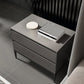 Drawer Storage Bed Night Table Contemporary Solid Wood Nightstand 2 Drawer
