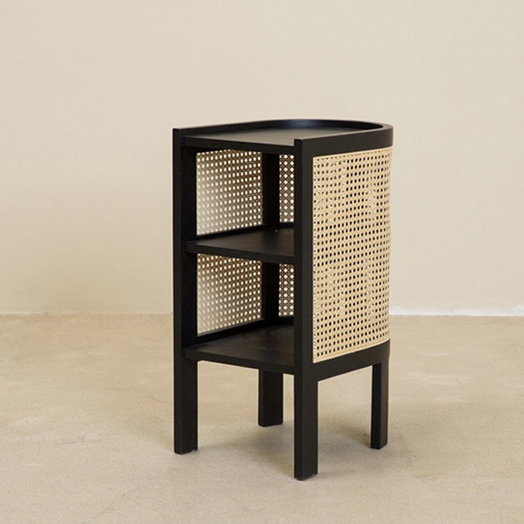 Pièce de nuit en bois massif en chêne étagères d'armoire de couches de rangement ouverte 24,4 "H