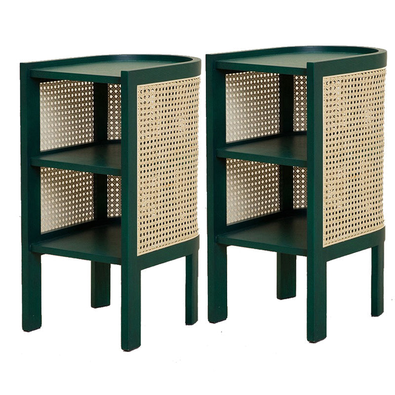 Pièce de nuit en bois massif en chêne étagères d'armoire de couches de rangement ouverte 24,4 "H