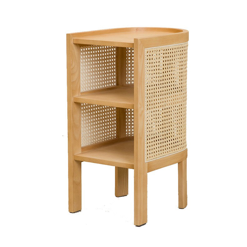 Comodino in legno massiccio di quercia per cabine per cabine da comodino aperto 24,4 "h