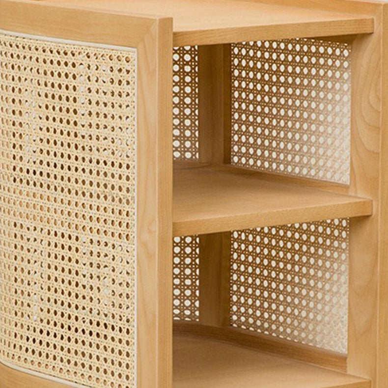 Pièce de nuit en bois massif en chêne étagères d'armoire de couches de rangement ouverte 24,4 "H