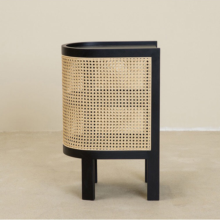 Comodino in legno massiccio di quercia per cabine per cabine da comodino aperto 24,4 "h