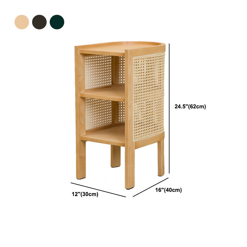 Pièce de nuit en bois massif en chêne étagères d'armoire de couches de rangement ouverte 24,4 "H