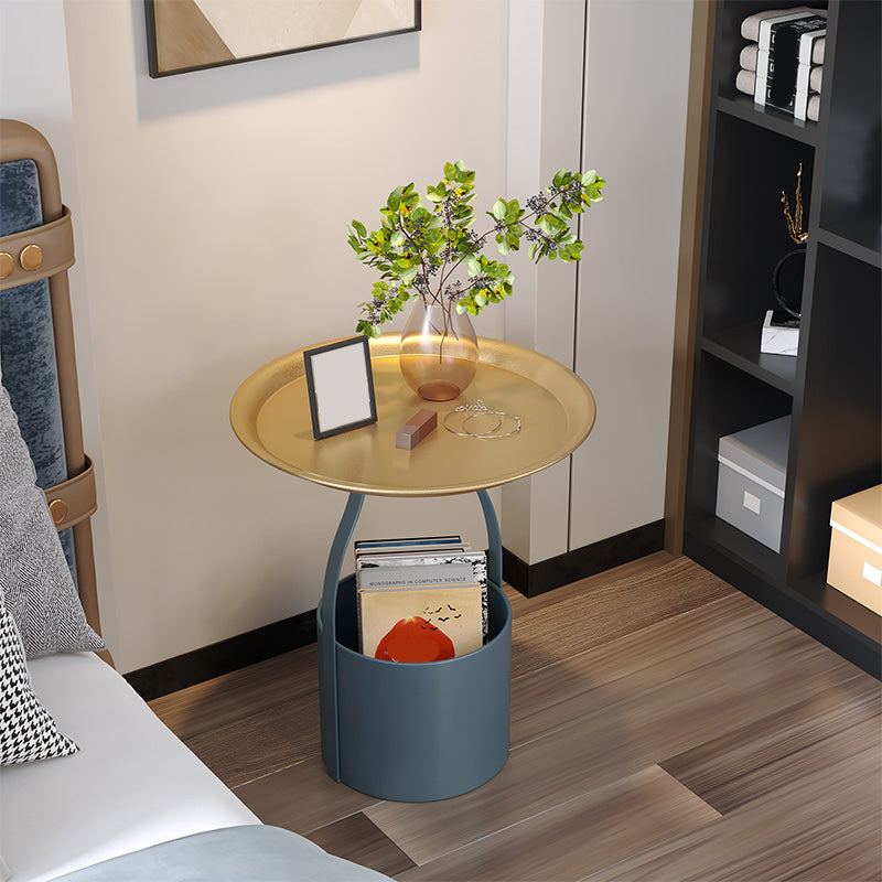 Nightstand en métal étagères de table de nuit ouverte contemporaine 19,7 "h