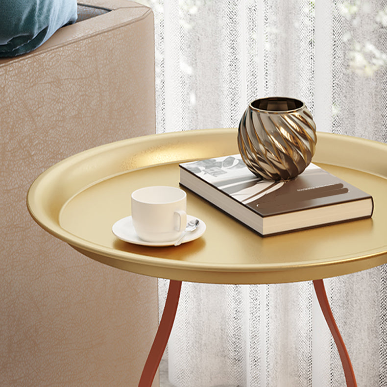 Nightstand en métal étagères de table de nuit ouverte contemporaine 19,7 "h