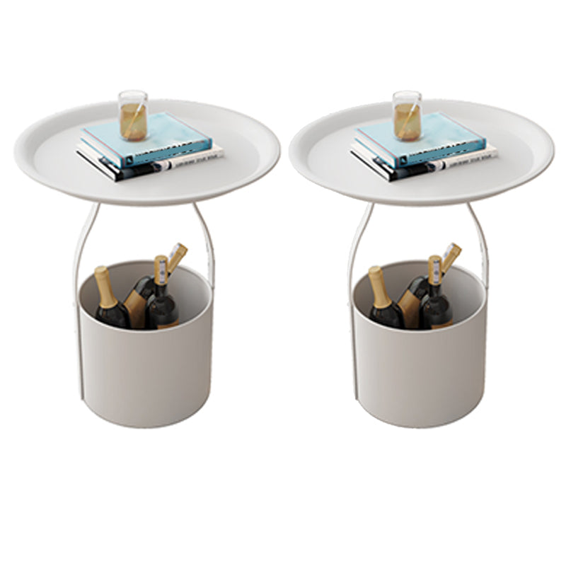 Nightstand en métal étagères de table de nuit ouverte contemporaine 19,7 "h