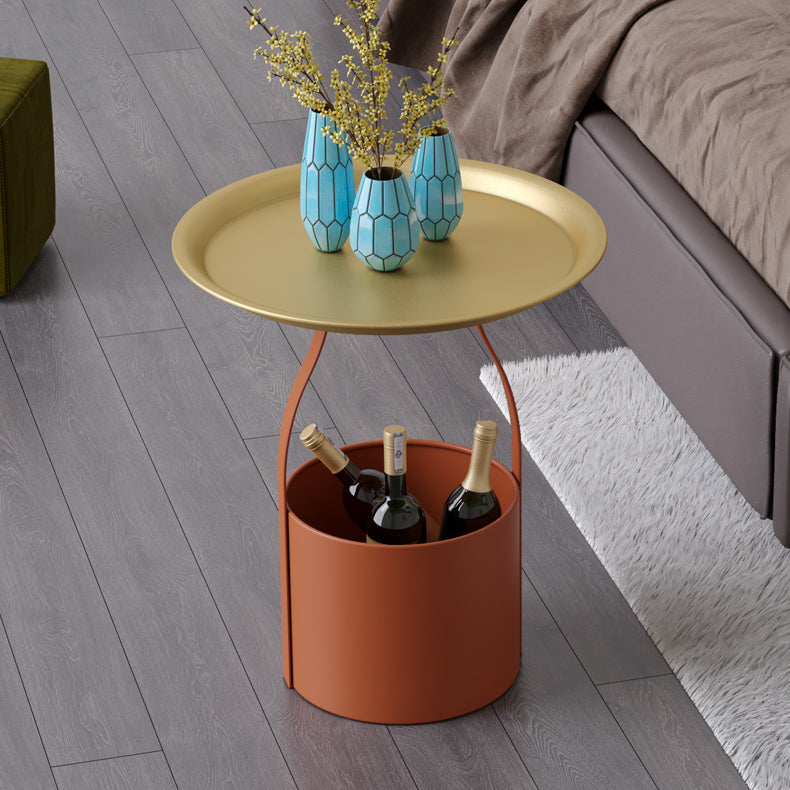 Nightstand en métal étagères de table de nuit ouverte contemporaine 19,7 "h