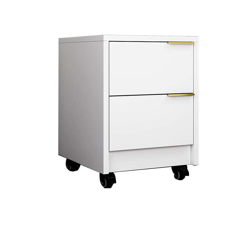 Table de nuit contemporaine de nuit de nuit en bois avec roulettes