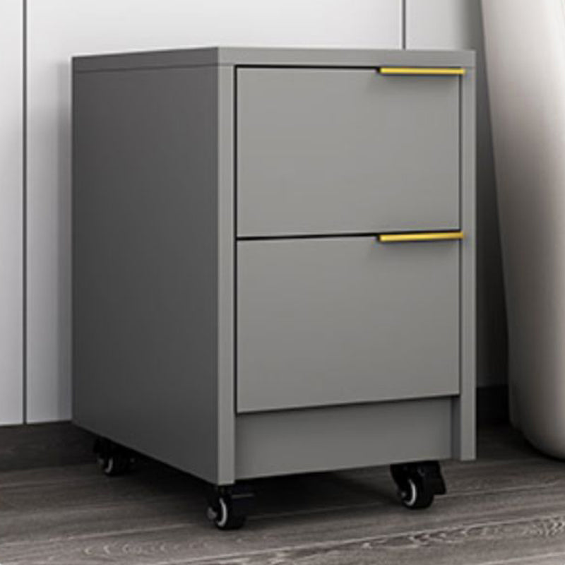 Comodino in legno a 2 cassetti tavolo da notte contemporanea con ruote