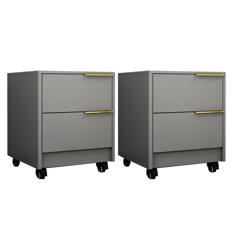 Table de nuit contemporaine de nuit de nuit en bois avec roulettes