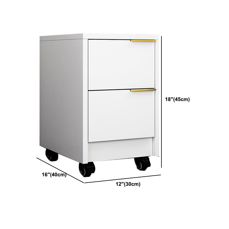 Comodino in legno a 2 cassetti tavolo da notte contemporanea con ruote