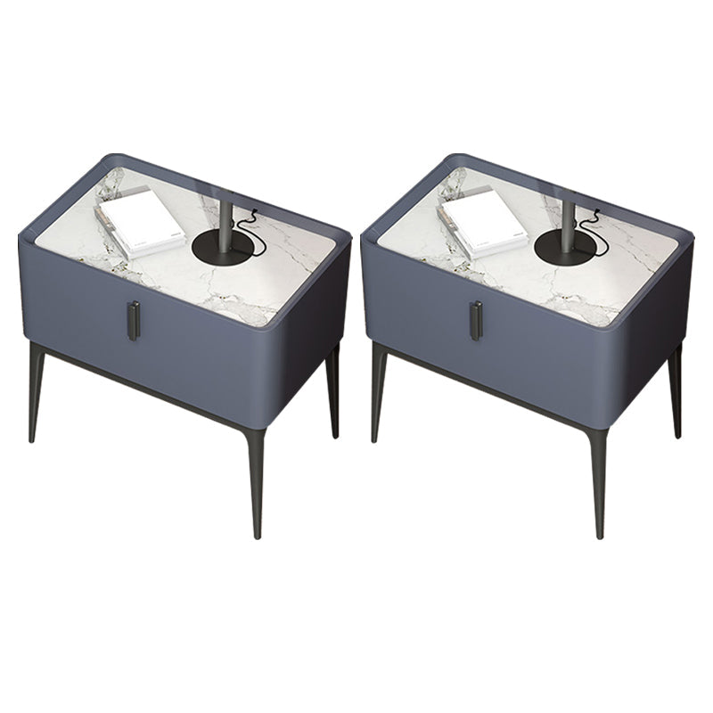 Marmor- und Kunstleder -Nachttisch -Beine gehörten den Nachteil der Nachteile des Nachtbezirks