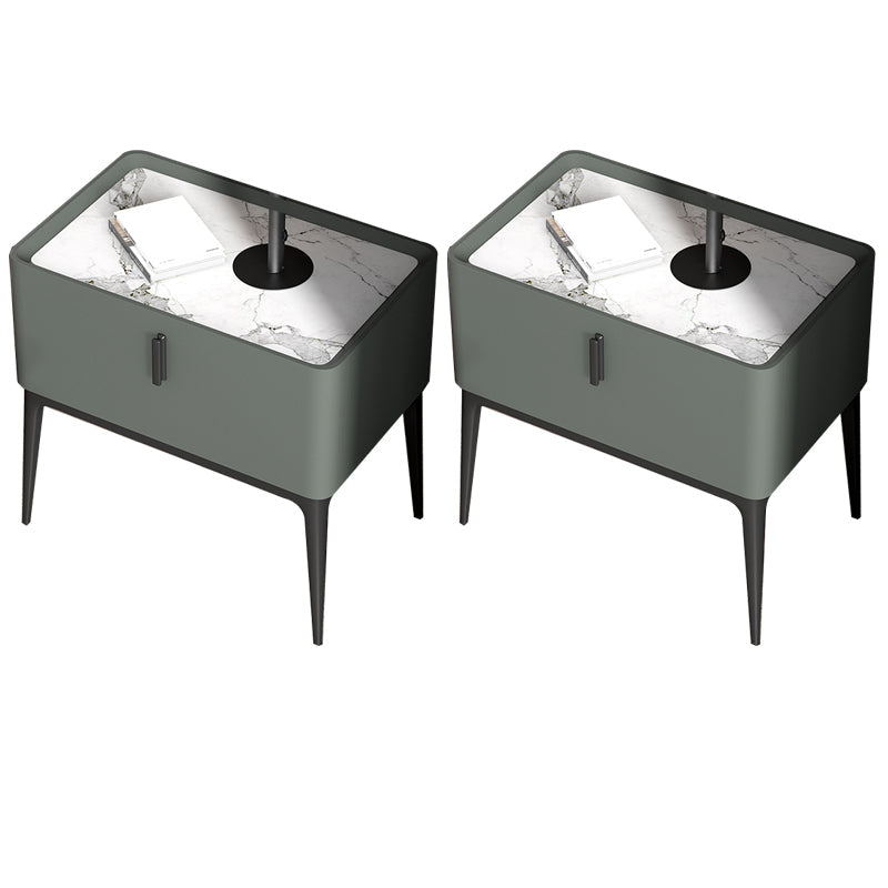 Marmor- und Kunstleder -Nachttisch -Beine gehörten den Nachteil der Nachteile des Nachtbezirks