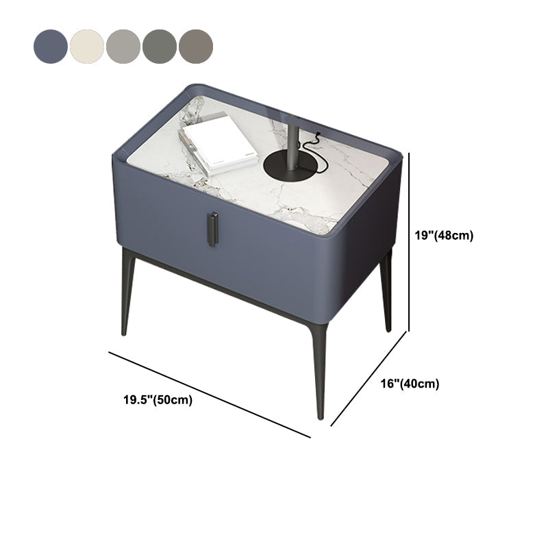 Marmor- und Kunstleder -Nachttisch -Beine gehörten den Nachteil der Nachteile des Nachtbezirks