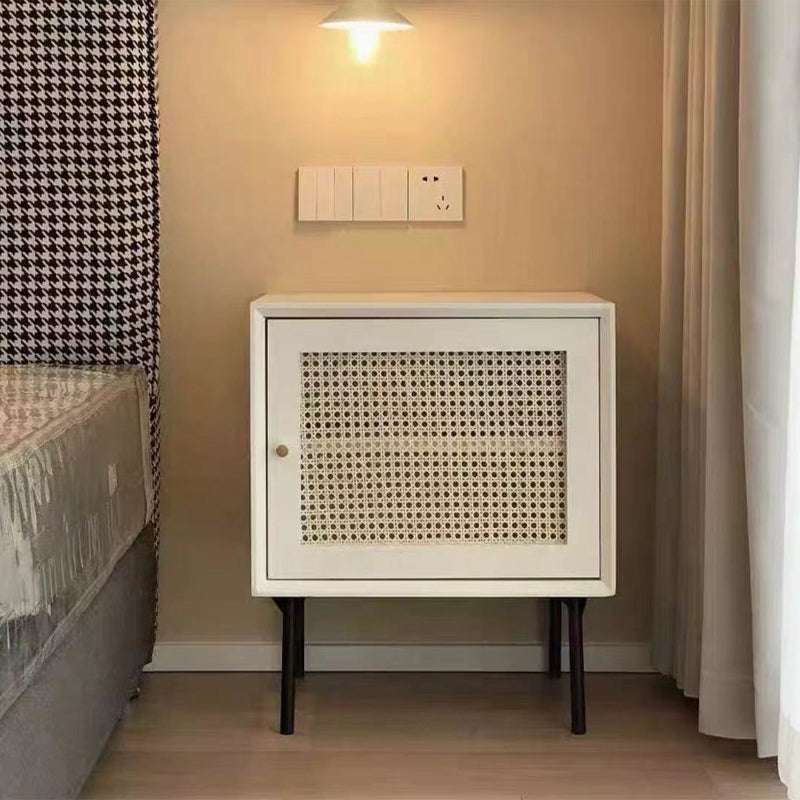 Modern bedkast vast hout accent tafel nachtkastje met benen