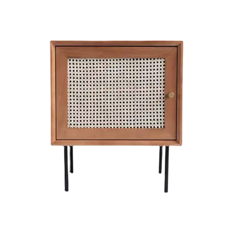 Modern bedkast vast hout accent tafel nachtkastje met benen