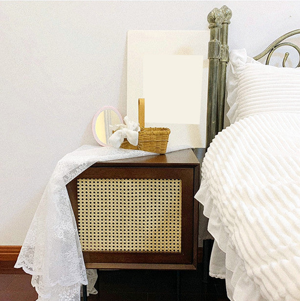 Modern bedkast vast hout accent tafel nachtkastje met benen