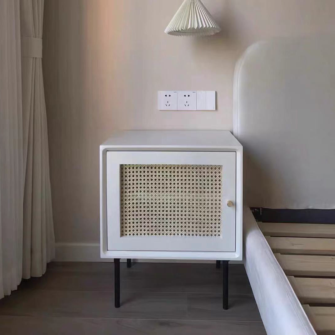 Modern bedkast vast hout accent tafel nachtkastje met benen